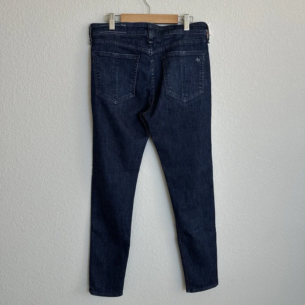 Rag &‎ Bone Women's Cate Mid-Rise Ankle Skinny Blue Jeans, Size 27, Stretch - Picture 6 of 11